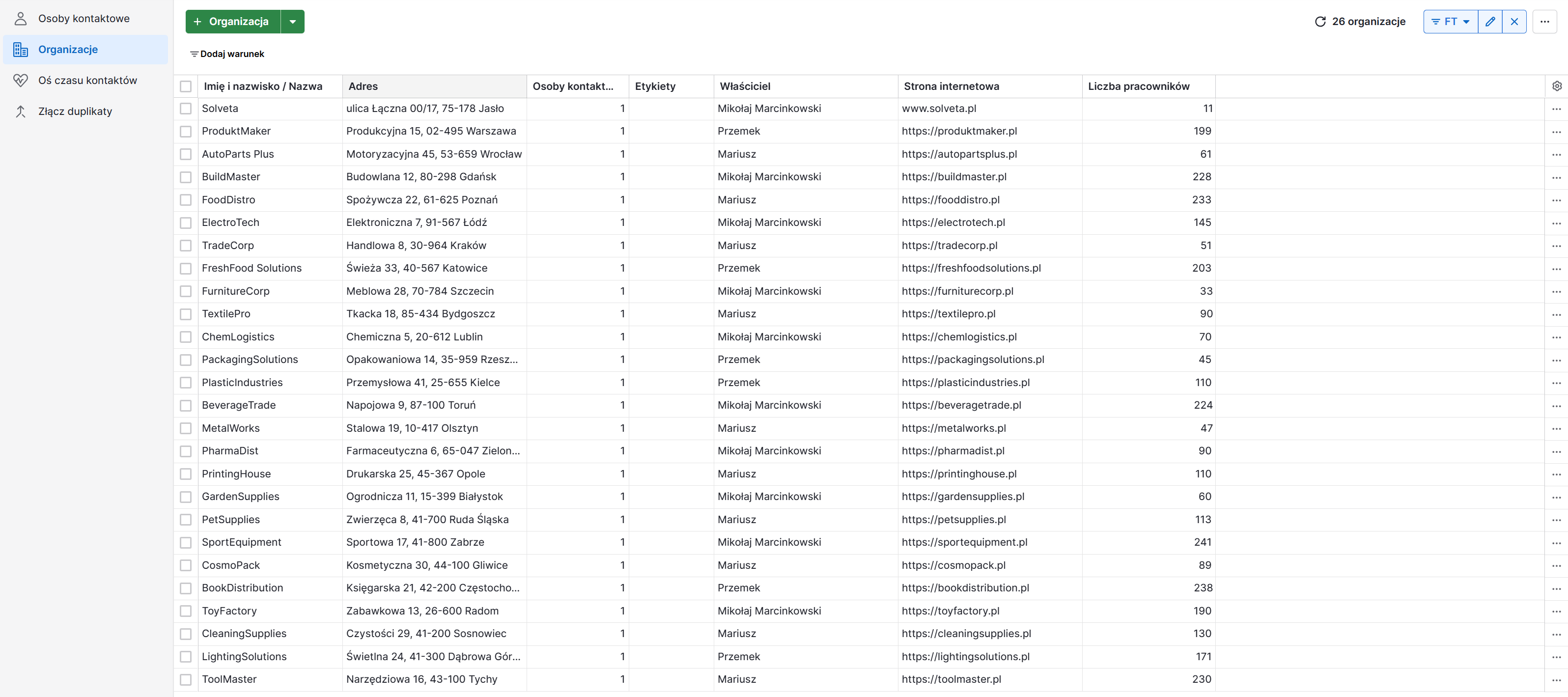 1 - baza kontrahentów